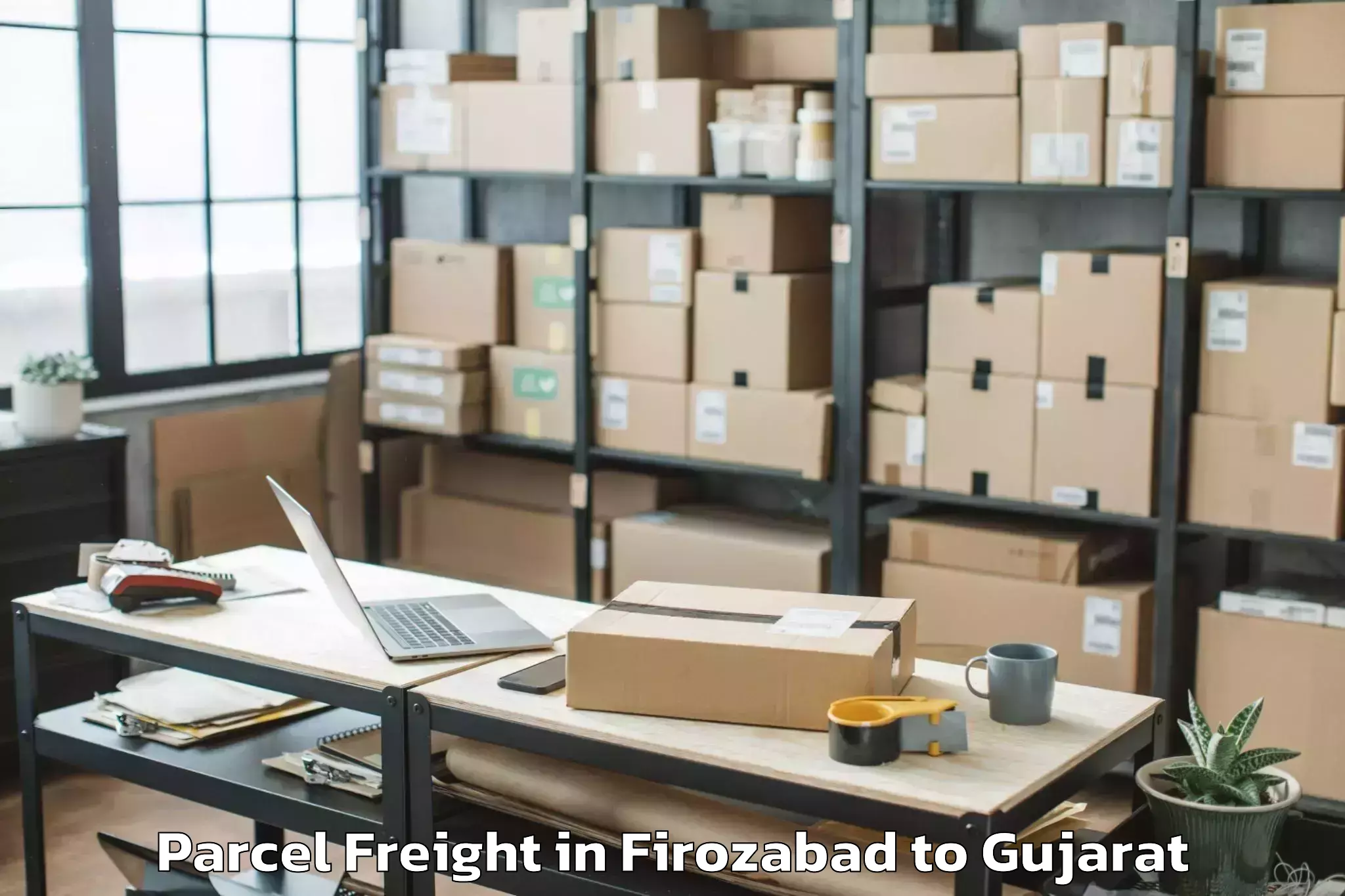 Trusted Firozabad to Palanpur Parcel Freight